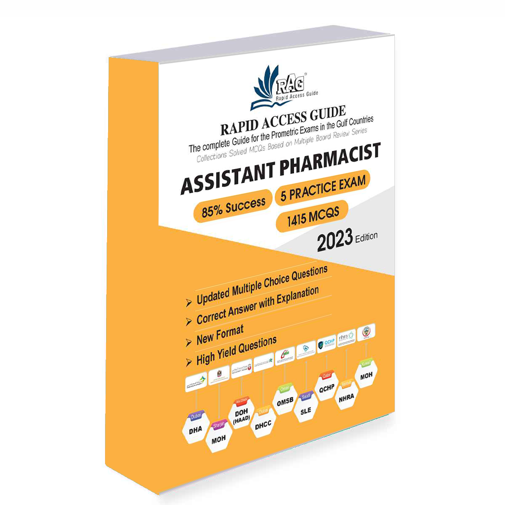 کتاب آزمون پرومتریک داروسازی ASSISTANT PHARMACIST MCQ BOOK – PROMETRIC EXAM QUESTIONS – ۲۰۲۳